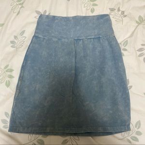 Talula Pencil Skirt - Blue and White Sky (Size Small)